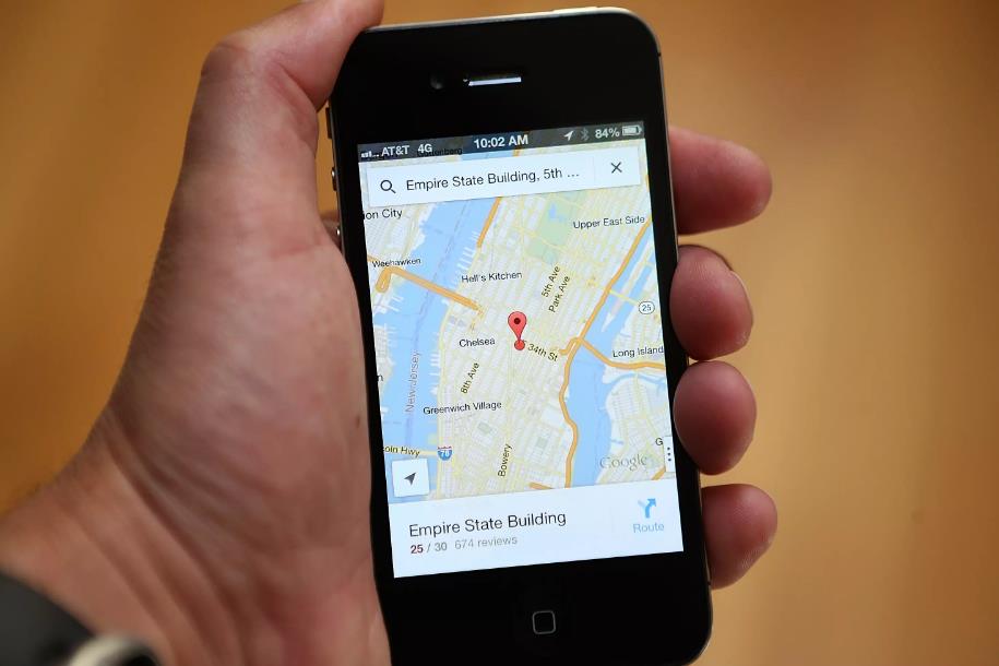 Google Maps en el teléfono inteligente