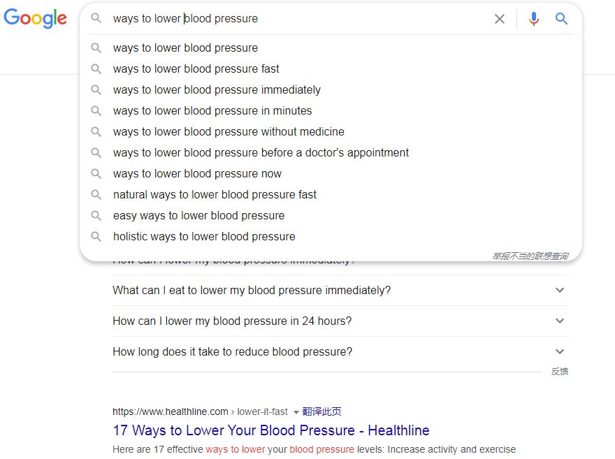Google search interface
