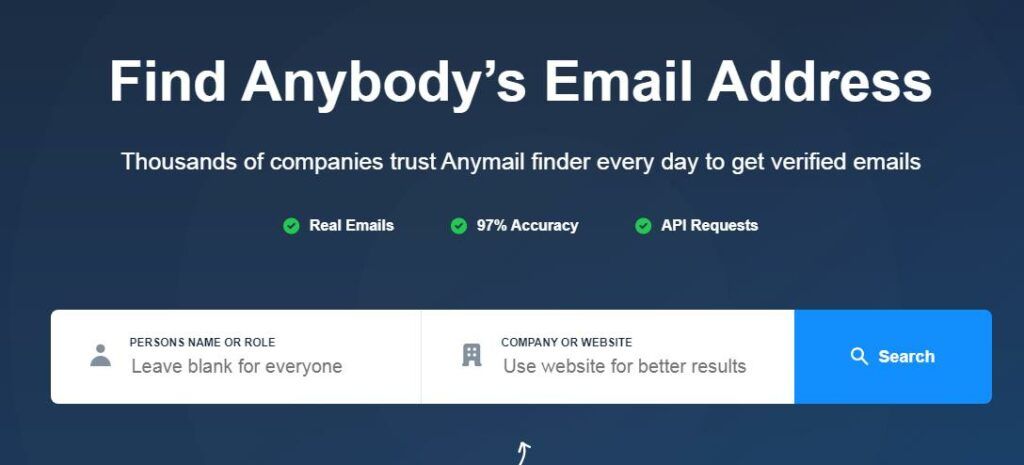 AnymailFinder.com website