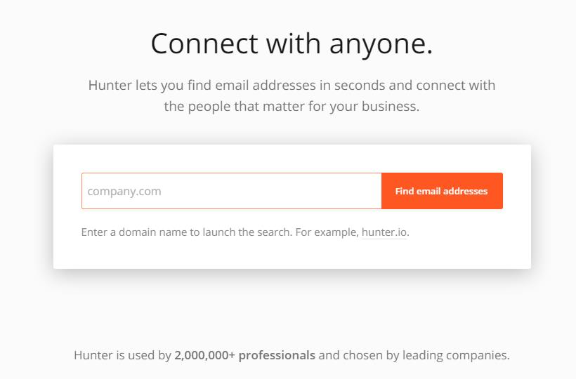 Hunter.io website