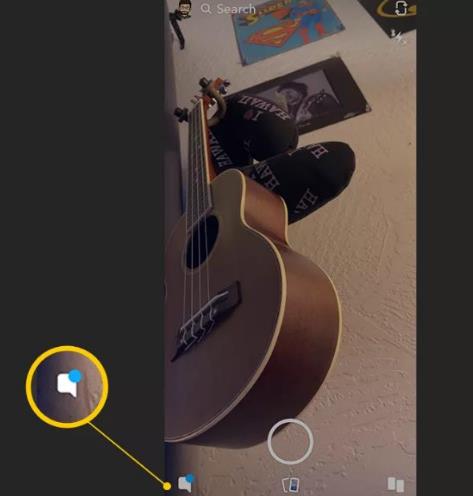 Snapchat foriOSのチャットボタン