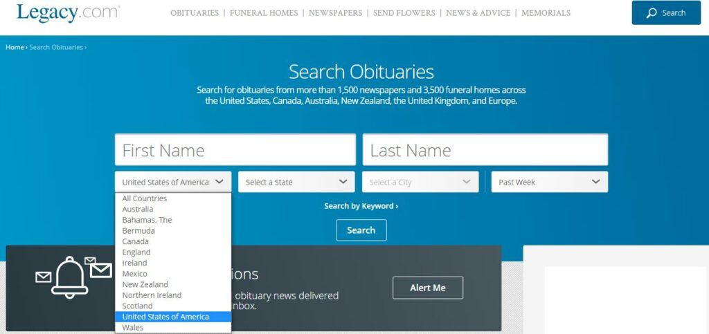 Legacy.com Obituary (Death) Information Search