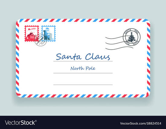 圣诞节邮寄地址邮政信图