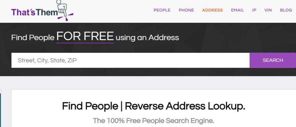 THAT'STHEM reverse address lookup tool