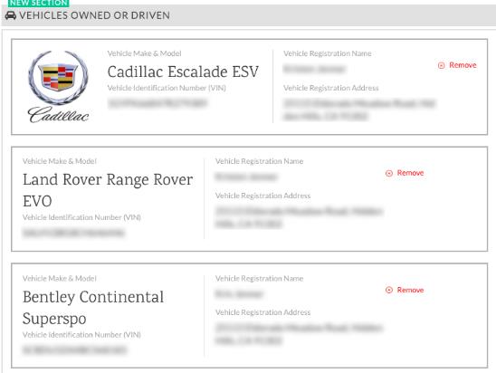 Truthfinderは、誰かが所有する車両に関する情報を検索します