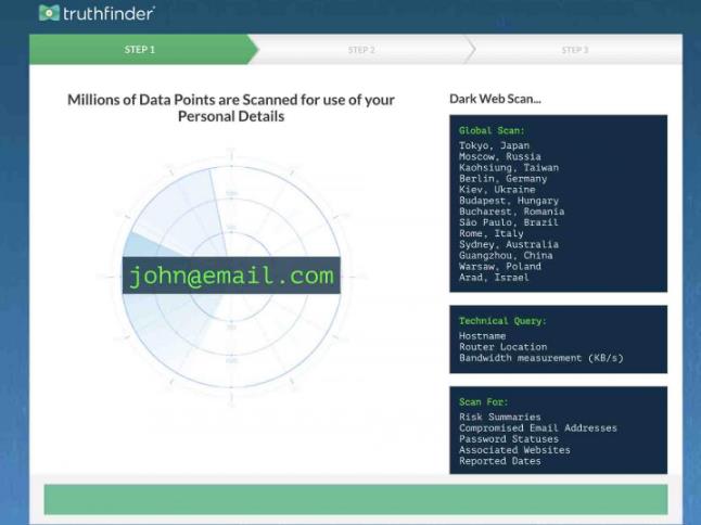 truthfinder的暗网扫描和监控功能