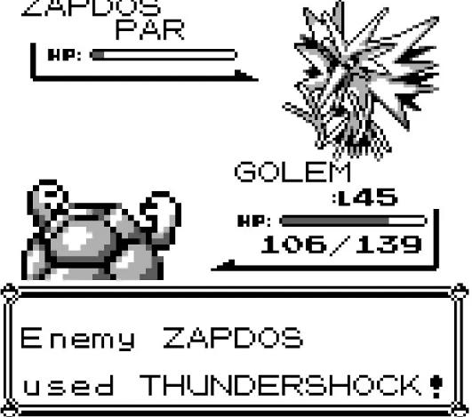 Zapdos qui capture Pokemon Rouge
