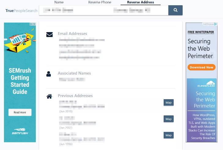 Use TruePeopleSearch to find email addresses