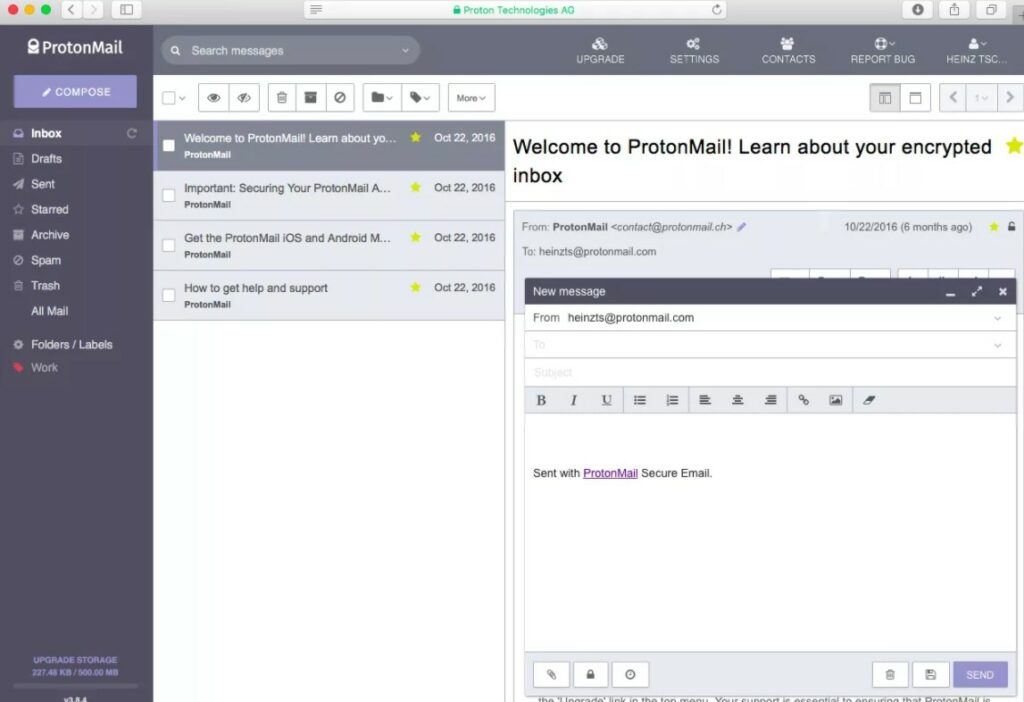ProtonMail Secure Mailbox