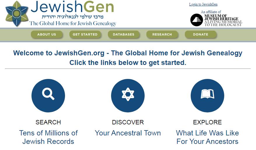 JewishGen – 猶太社區的家譜