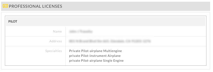 Pilot license