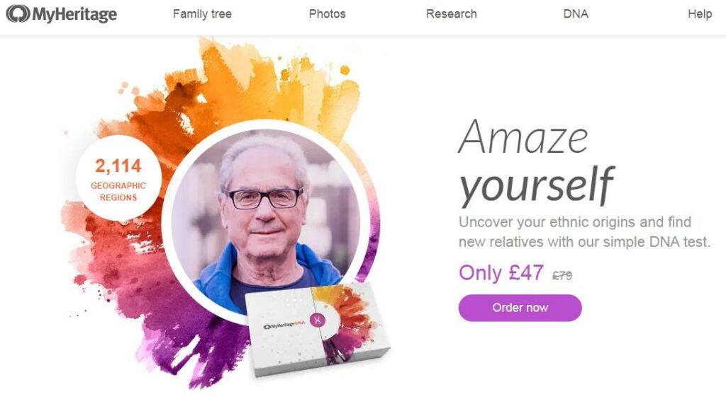 MyHeritage DNA- DNA testing service focusing on family history