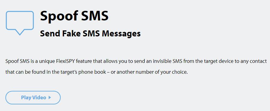 FlexiSPY Feature: Send Fake SMS