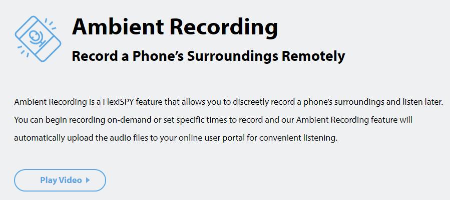 FlexiSPY feature: ambient recording