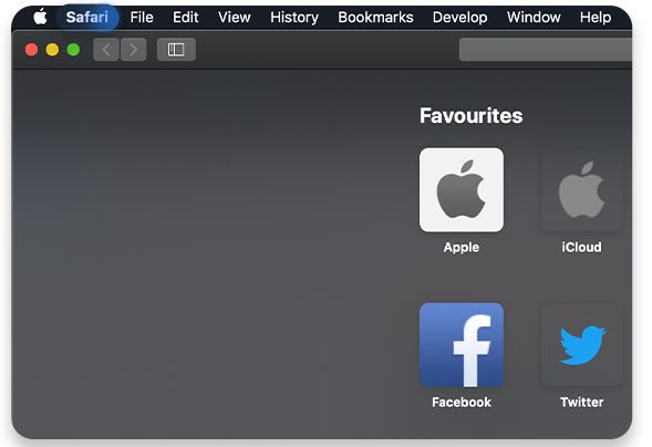 在 Macbook 上打开 Safari，然后单击主菜单上的 Safari