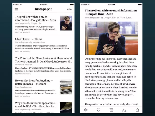 iOS 版Instapaper