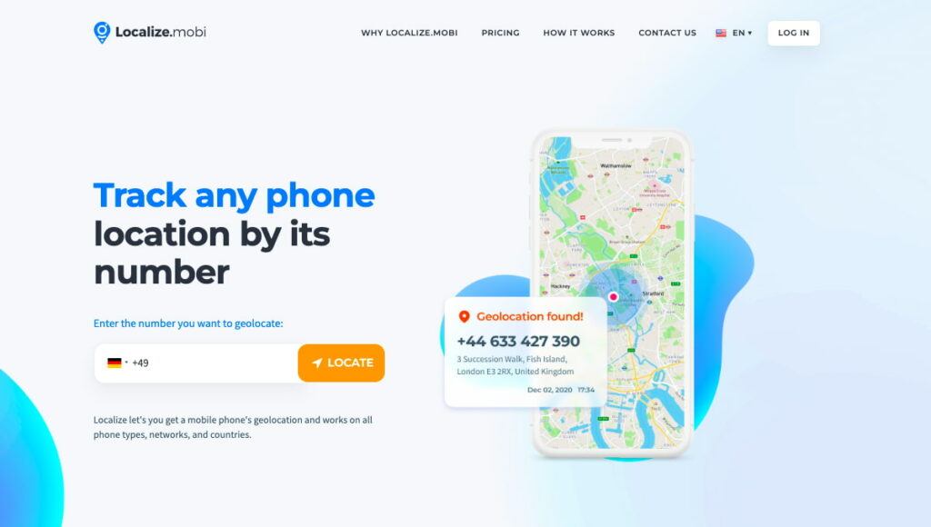 localize.mobi Mobile Number Tracking Service