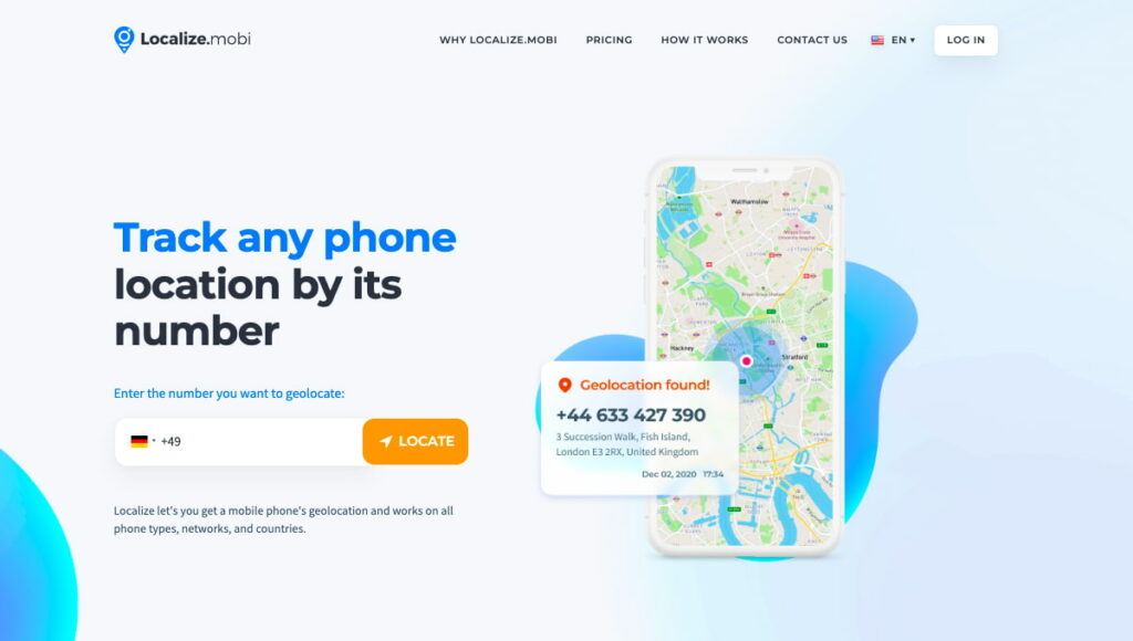 localize.mobi 手機號碼跟踪服務