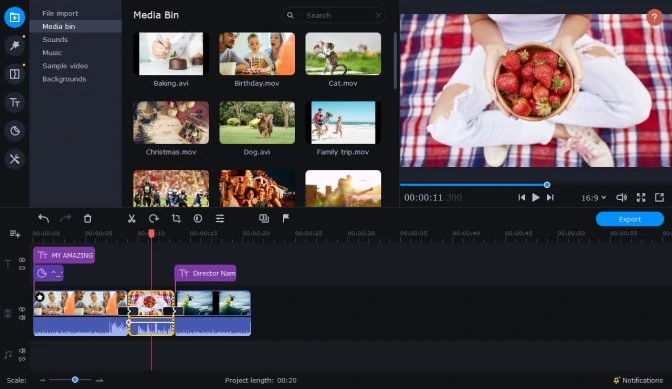 Meilleur logiciel de montage vidéo MP4 - Movavi Video Editor Plus