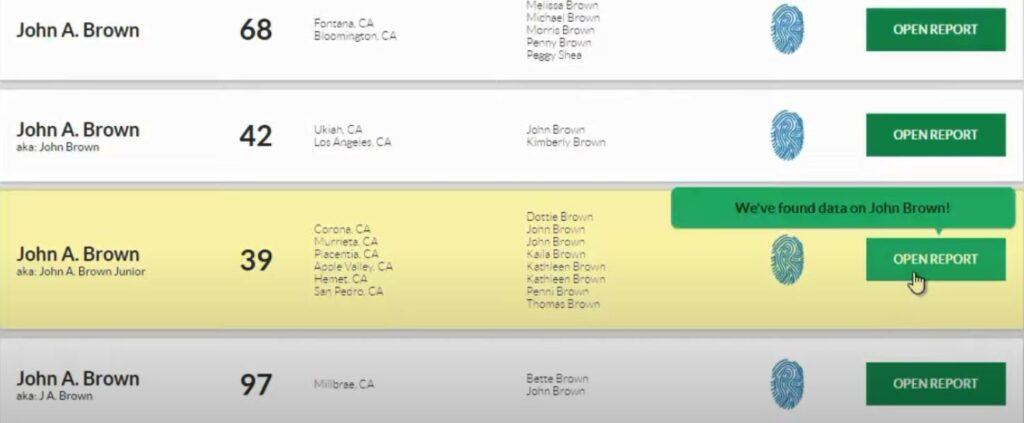 Instant Checkmate Background Check Results List